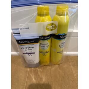 Neutrogena Sunscreen Lotion SPF55+BeachDefense Water&Sun Protection60+ Pack of 4